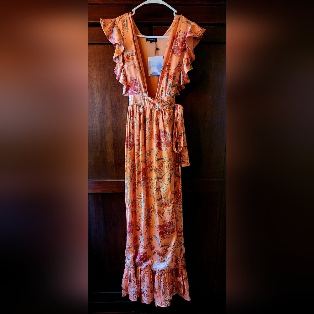 Majorelle Sweet Pea Maxi Dress NWT Vienna Orange